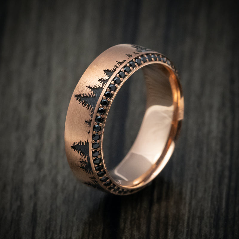 Black Rose - Mens Rose Gold and Black Tungsten Wedding Ring – Northern  Royal, LLC